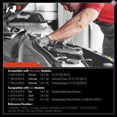 A-Premium Starter Motor Compatible with Kia Soul 2010-2012, Rio 2012 &