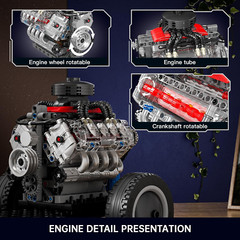 Mini V8 Engine Kits That Runs, Build Your Own Visible Car Motor, Physical Scienc