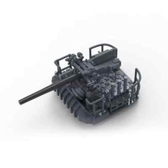 LY350225 1/350 US Navy Pojedyncza Armata 5 In/38Kal.127mm Na Podstawie MK32