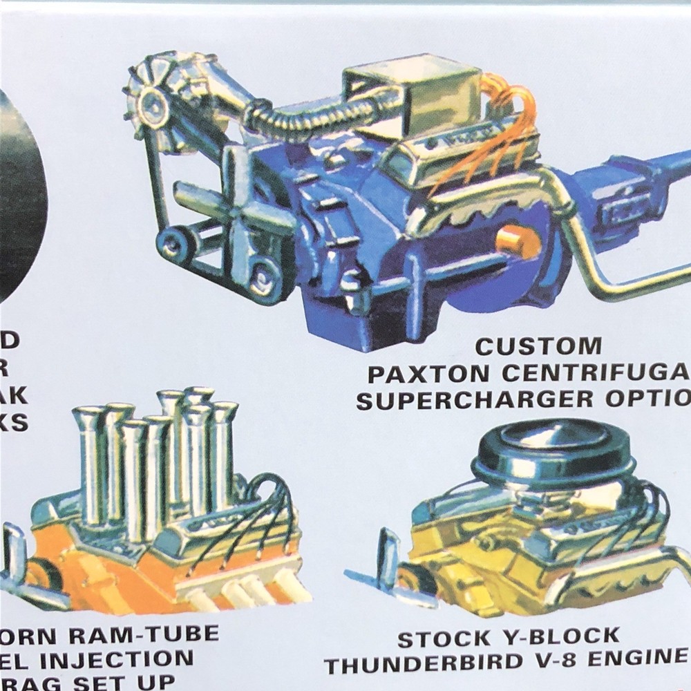 Ford 312 ENGINE 3in1 STK Supercharger Hilborn NO Headers 1:25 LBR Model Parts