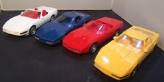1/25 Lot of 4 AMT Vintage Corvette promos 1990-92 America’s Cup ZR-1 red yellow