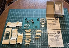 HTF OG VTG AMT 1959 FORD GALAXIE CONVERTIBLE #139 1-CK Car Kit Started + XTRAS