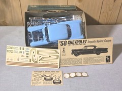 RARE ORG 1/25 AMT ’58 CHEVROLET IMPALA HARDTOP CUSTOMIZING KIT 2758-200 MIB 60s