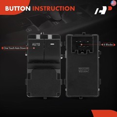 A-Premium Master Power Window Switch Compatible with Ford F-250 F-350 Super