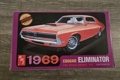 AMT 1969 Cougar Eliminator 1/25 Scale Plastic Model Kit Open Complete