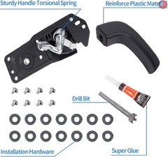 Premium Inside Door Handle, Front Rear Right Passenger Side, Plastic, Fits for