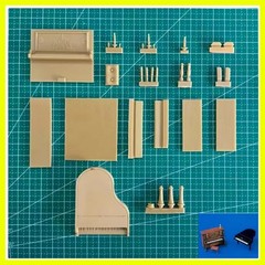 1/35 Scale Die-Cast Resin Model Assembled Kit Pianos (2 Types) Diorama Scene …