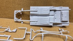 1967 Mustang Fastback CHASSIS & DUAL EXHAUST 1:25 scale AMT NEW Model PARTS