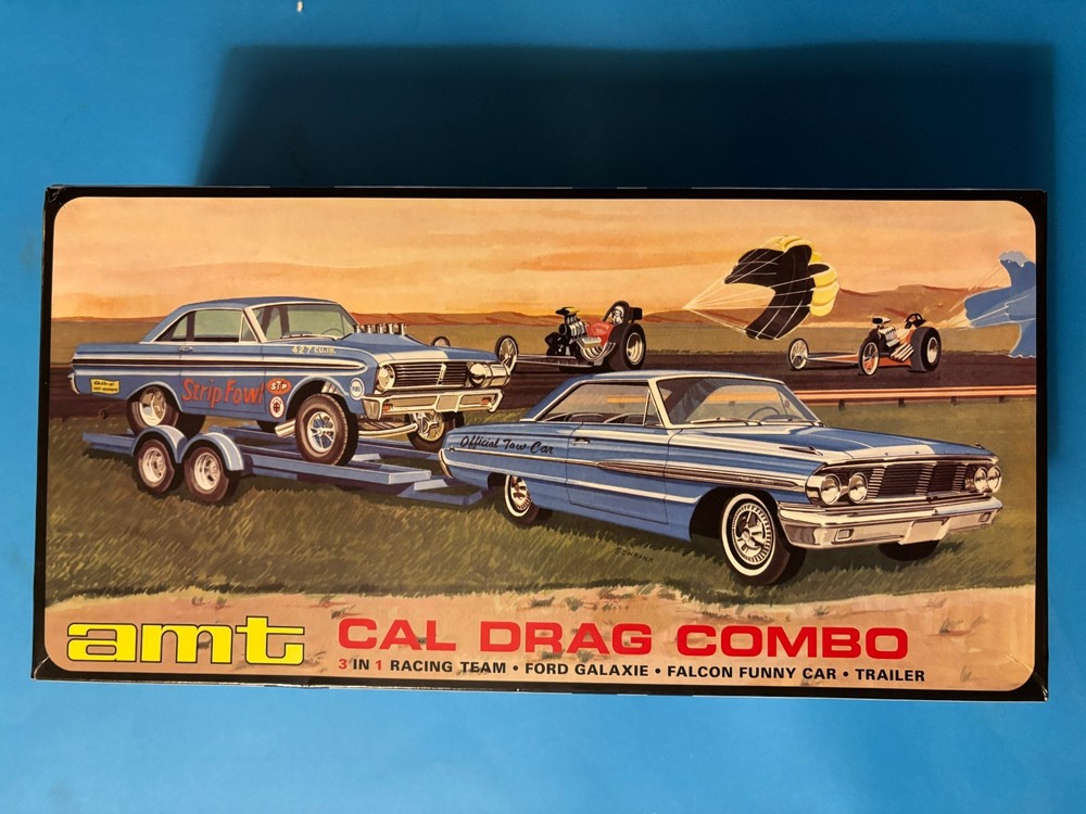 CAL DRAG COMBO MODEL KIT-INCUDES FORD FALCON & GALXIE AMT 1/25 SCALE NEW LOOK!!!