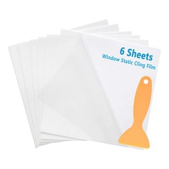 Car Window Clings, Windshield Sticker Applicator 6 Sheets, Transparent