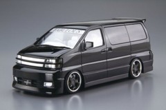 Aoshima 1/24 Scale Model Tuned Car Kit Fabulous Various Nissan APE50 Elgrand ’00