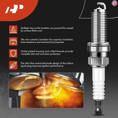 A-Premium Set of 4 Ignition Coil Pack and Iridium Spark Plugs Compatible with
