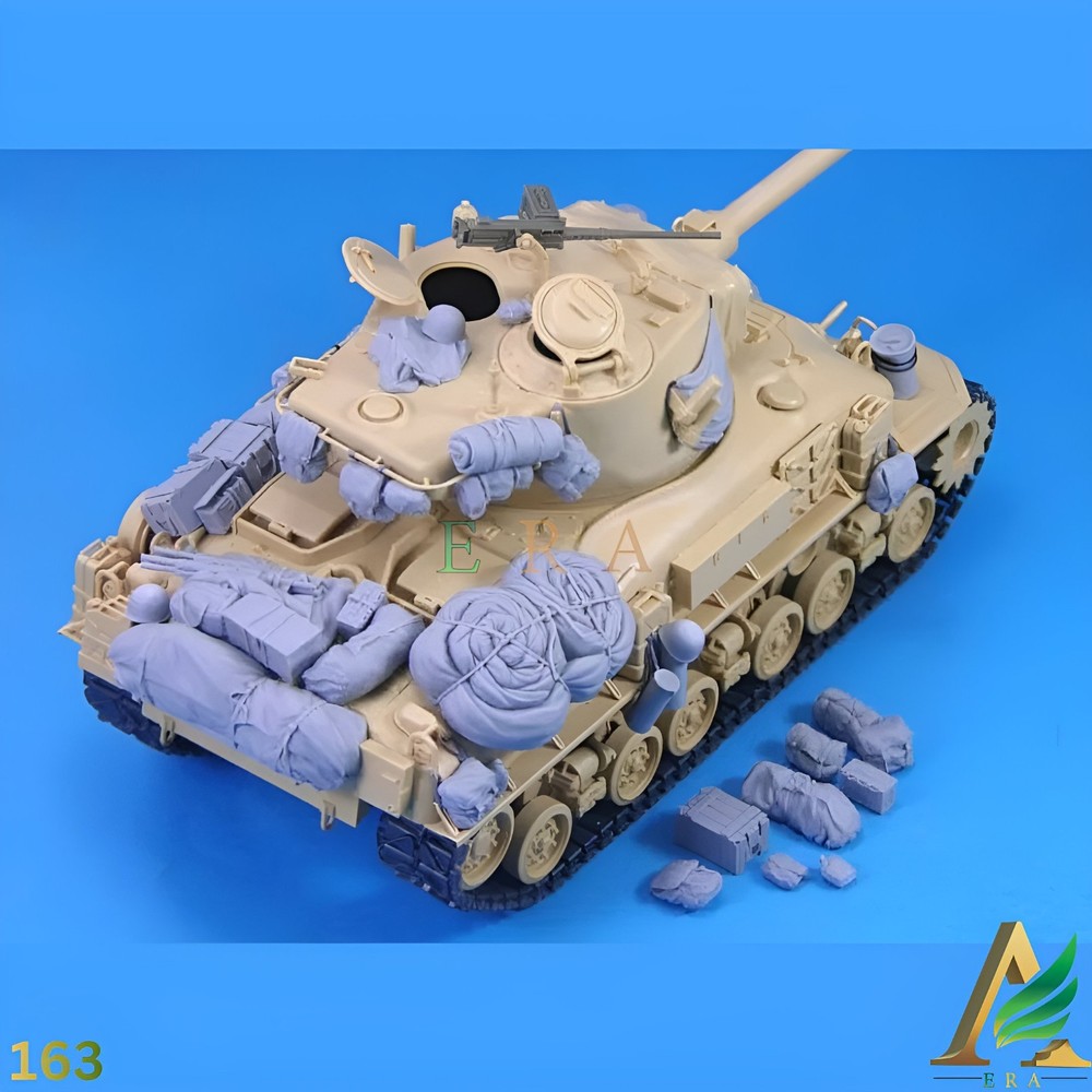 1/35 M51 Sherman Tank Stowage Resin Kit Accessory Set (NO TANK) Unassembled Toys