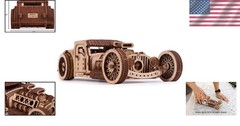 Hot Rod Wooden Model Car Kit – DIY Retro Puzzle Rides Up to 32 Feet