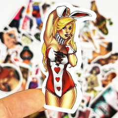 Sexy Girls Stickers for Adults,100pcs Pinup Women Decals Pack for Laptops Skateb
