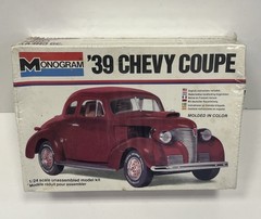 Vintage 1979 Monogram 1939 39 Chevy Coupe 1/24 Scale Car Model Kit 2256 NEW