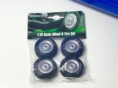 GREEN LIGHT Wheel & Tire Set GOOD YAER 1/18 Scale MODEL CAR JUNKYARD PARTS