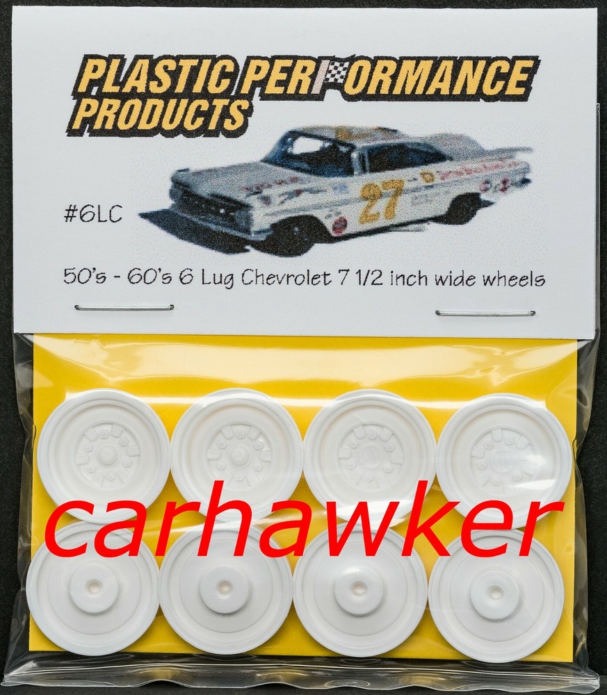 #6LC – 1950’s/1960’s Six Lug Chevy 7.5 Wide Wheels – PPP – 1/25 Model Kit – LQQK