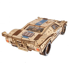 Advanced 970-Piece Wooden Endurance Race Car Model Kit with V8 Engine 1:12 Scale