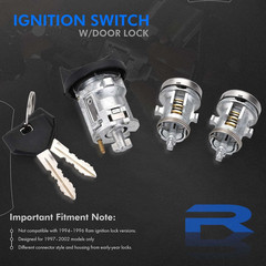 Ignition Switch Lock Cylinder with Door Lock & Keys Fit for Dodge Ram 1500/2500/
