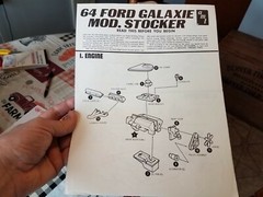 1964 Ford Galaxie Mod Stocker AMT Model Car Instructions