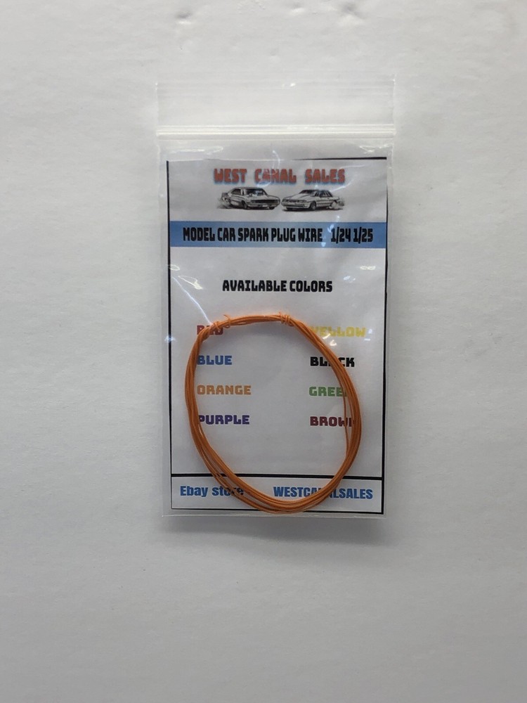 5 Feet Orange Detail Wire For 1/24 1/25 Scale Model Car Ignition Spark Plug Wire