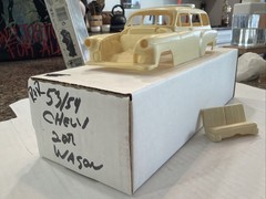R & R RESIN 1953-1954 CHEVY 2 DOOR WAGON RESIN KIT! CIRCA 90’s-2000’s! VMCP!