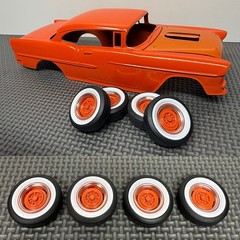 1:25 17” Steel Wheels With Beauty Ring On Whitewalls