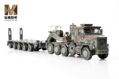 1：72 Oshkosh M1070 Heavy Tank Trailer NATO Tricolor Painting Metal+Plastic Model