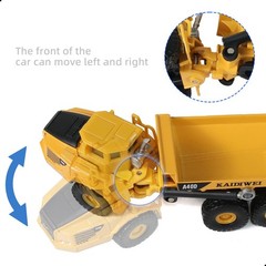 1/87 Scale Articulated Dump Truck Die-Cast Alloy Model – HO Scale Mining Constru