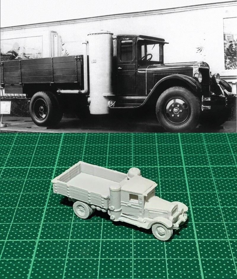 1/144 WWII Russian ZIS13/21 Truck /w gas generator Resin Kit (RSU204A)