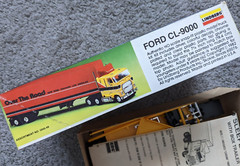 VTG UNBUILT 1970s LINBERG #1047 SNAP FIT FORD CL-9000 SEMI TRAILER TRUCK HO KIT