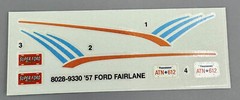 AMT-ERTL #8028 1:25 CAR MODEL DECALS 1957 FORD FAIRLANE VINTAGE MUSCLE CAR #D100