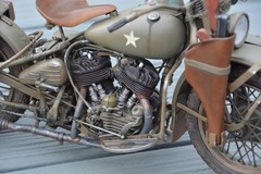 WWII Harley-Davidson WLA 750 Pro Built 1:9 Scale Italeri Motorcycle NICE!