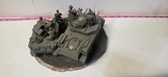 1/35 WWII US Army M3 Lee & M5A1 Stuart Tank US Infantry Figures Built Diorama