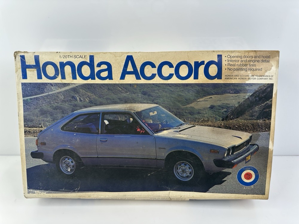 Rare Vintage 1980’s Entex Honda Accord Model Kit 1/20 9043 Japan