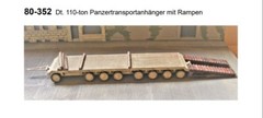 MGM 080-352 1/72 Resin WWII German 110 Ton Tank Transport Trailer with Ramps