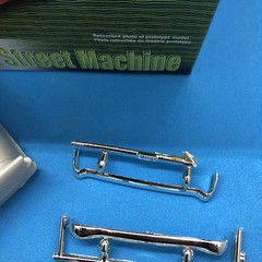 55 Chevy Bel Air Hard BODY W GLASS Slot Car? Grey Plastic 1:25 LBR Model Parts