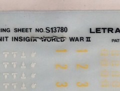 Squadron/Letraset* A4 Instant Lettering Sheet #S13780 German Armor Unit WW2 READ