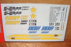 GOFER RACING DECALS #11025 MODERN SHERIFF 1/24-1/25 SCALE