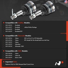 A-Premium 2 x Front Upper Ball Joint, Compatible with Chevrolet & GMC &