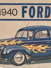1940 FORD COUPE Vintage NOS AMT 3in1 Customizing 1/25 Plastic Model Kit SEALED