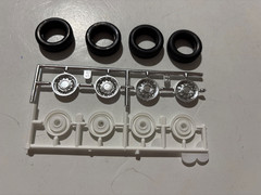 Model Car Parts – Monogram 1969 Ford Talladega Wheels Tires & Backs ONLY 1/24