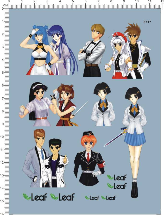 Itasha decals Anime Girl for model kits 5717