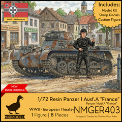 NUMODEL NMGER403 | 1/72 Resin WWII Panzer 1 Ausf A “France” Light Tank Model Kit