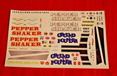 AMT 1957 Chevy Belair Pepper Shaker Decal Sheet 1/25
