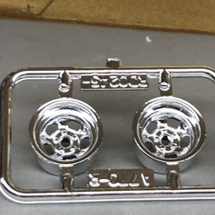 Willys Halibrand SLOT Mag Chrome WHEELS Gasser No Backs AMT1:25 LBR Model Parts