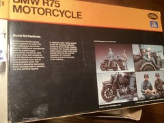 BMW R75 Motorcycle & Sidecar,1/35 Scale,Testors Model Kit