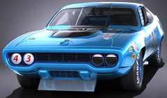 Salvinos JR 1/25 #43 Richard Petty 1971 Plymouth Road Runner Model NASCAR NEW!