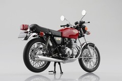 Aoshima 1/12 Diecast Motorcycle, Honda CB400Four Ligth Ruby Red